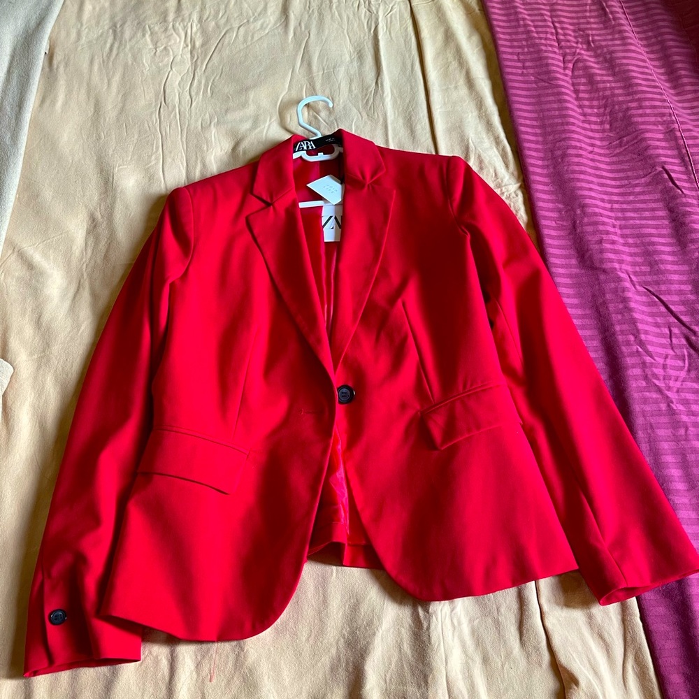 Zara Oversized Red Blazer